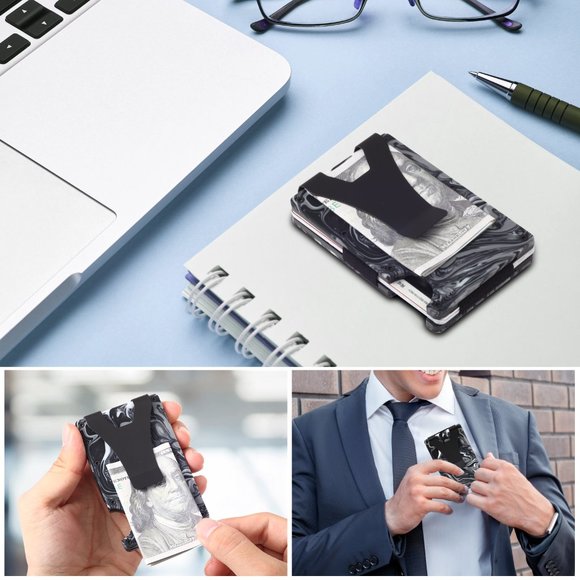 â¨â¨XFBouti Upgraded Colored Men's Money Clip Minimalist Slim Wallet - Picture 5 of 7